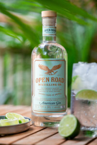 Open Road Distilling Co. American Gin with a gin and tonic
